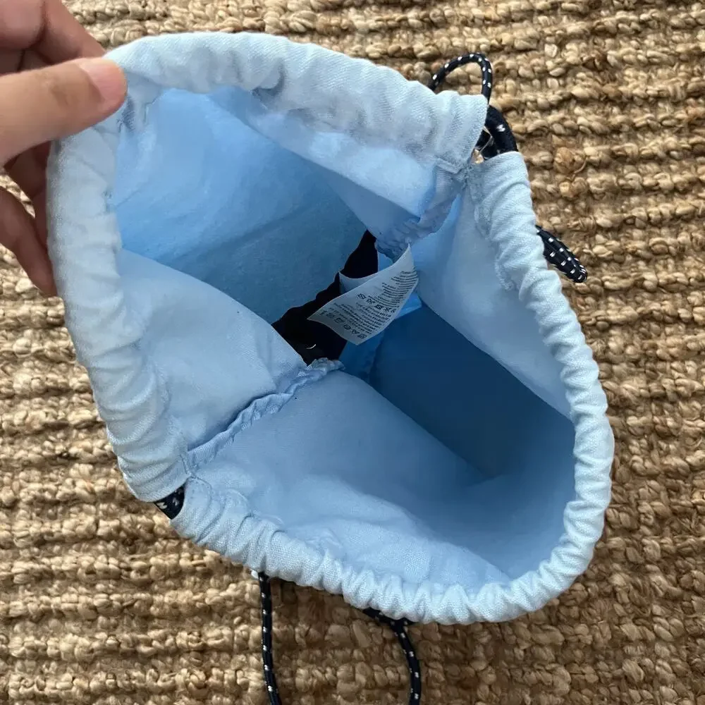 Polo Ralph Lauren Big Pony Canvas Drawstring Backpack Light Blue Cotton Bag